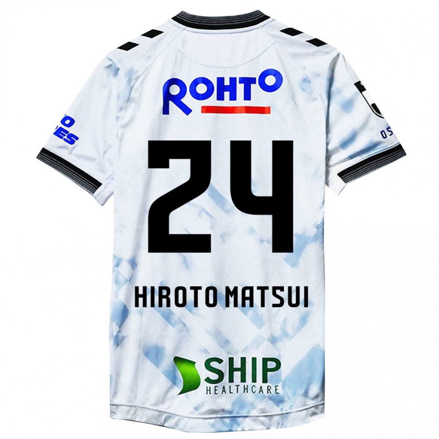 Kinder Fußball Elijah Hiroto Matsui #24 Weiß Schwarz Auswärtstrikot Trikot 2024/25 T-Shirt Luxemburg