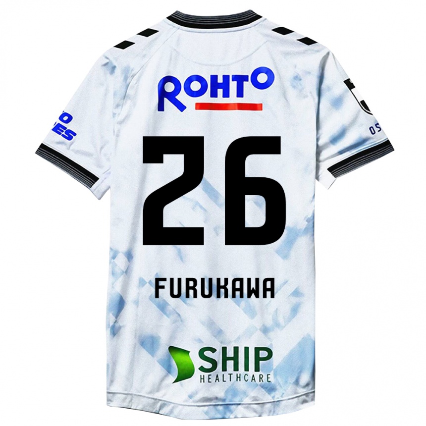 Kinder Fußball Kanta Furukawa #26 Weiß Schwarz Auswärtstrikot Trikot 2024/25 T-Shirt Luxemburg