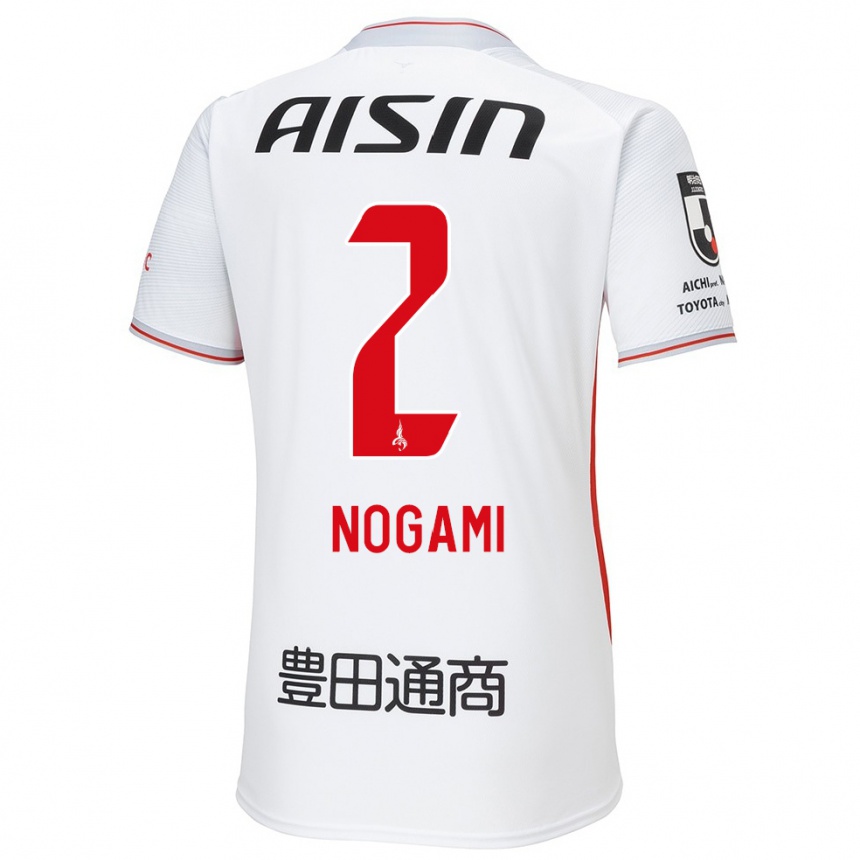 Kinder Fußball Yuki Nogami #2 Weiß Gelb Rot Auswärtstrikot Trikot 2024/25 T-Shirt Luxemburg