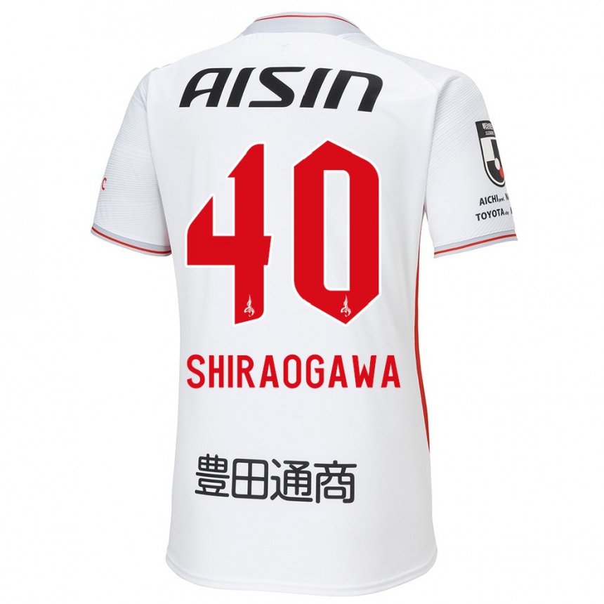 Kinder Fußball Rekuto Shiraogawa #40 Weiß Gelb Rot Auswärtstrikot Trikot 2024/25 T-Shirt Luxemburg