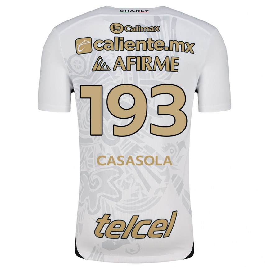 Kinder Fußball Axel Casasola #193 Weiß Schwarz Auswärtstrikot Trikot 2024/25 T-Shirt Luxemburg