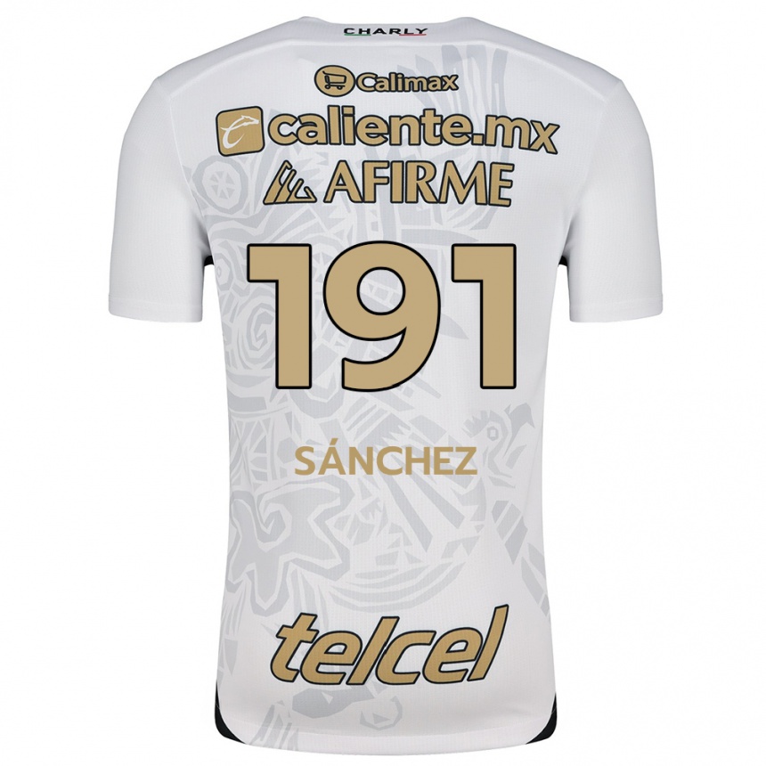 Kinder Fußball Diego Sánchez #191 Weiß Schwarz Auswärtstrikot Trikot 2024/25 T-Shirt Luxemburg