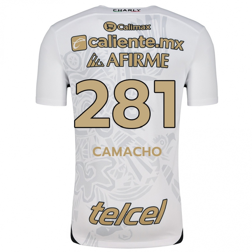 Kinder Fußball Javier Camacho #281 Weiß Schwarz Auswärtstrikot Trikot 2024/25 T-Shirt Luxemburg