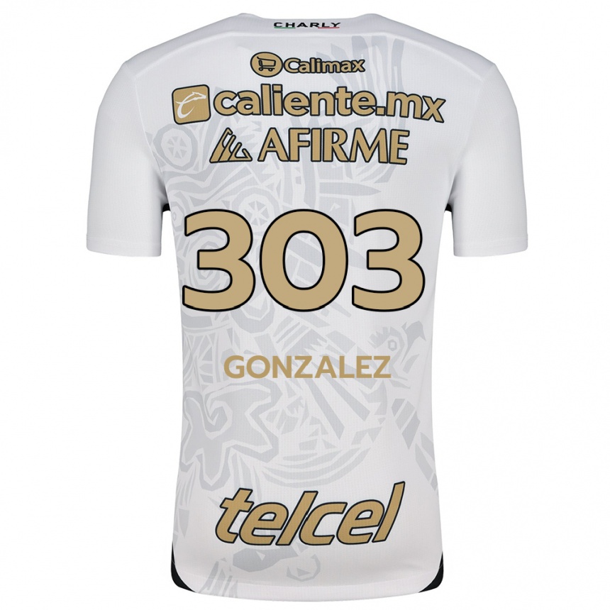 Kinder Fußball Osmar González #303 Weiß Schwarz Auswärtstrikot Trikot 2024/25 T-Shirt Luxemburg