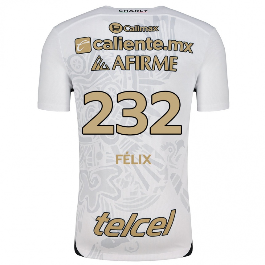 Kinder Fußball Erick Félix #232 Weiß Schwarz Auswärtstrikot Trikot 2024/25 T-Shirt Luxemburg