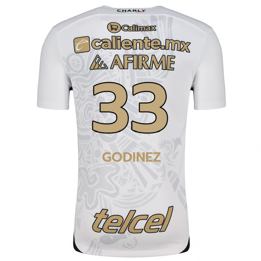 Kinder Fußball Rodrigo Godínez #33 Weiß Schwarz Auswärtstrikot Trikot 2024/25 T-Shirt Luxemburg