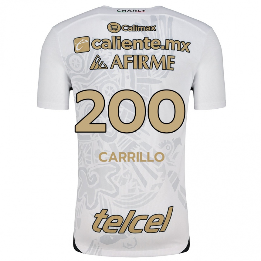 Kinder Fußball Manuel Carrillo #200 Weiß Schwarz Auswärtstrikot Trikot 2024/25 T-Shirt Luxemburg