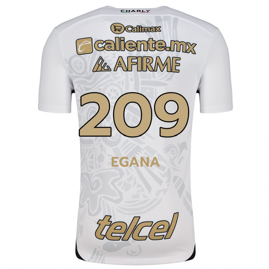 Kinder Fußball Arath Egaña #209 Weiß Schwarz Auswärtstrikot Trikot 2024/25 T-Shirt Luxemburg