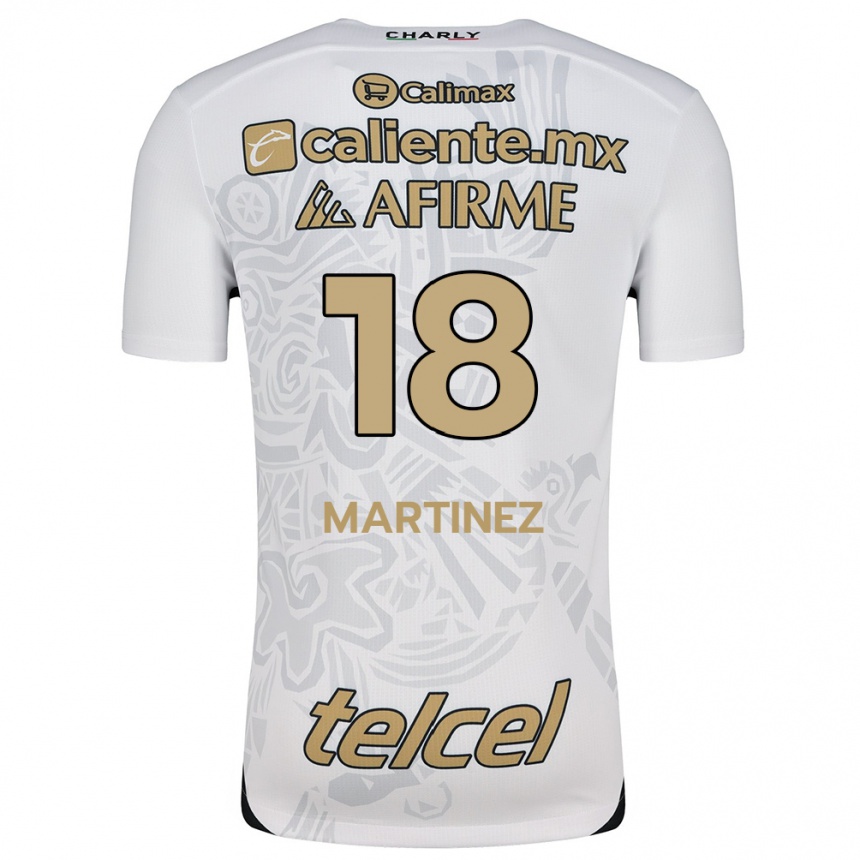 Kinder Fußball Natividad Martínez #18 Weiß Schwarz Auswärtstrikot Trikot 2024/25 T-Shirt Luxemburg