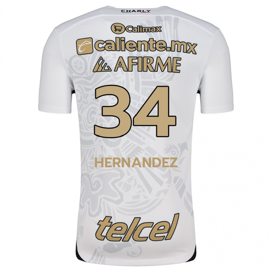 Kinder Fußball Kimberly Hernández #34 Weiß Schwarz Auswärtstrikot Trikot 2024/25 T-Shirt Luxemburg