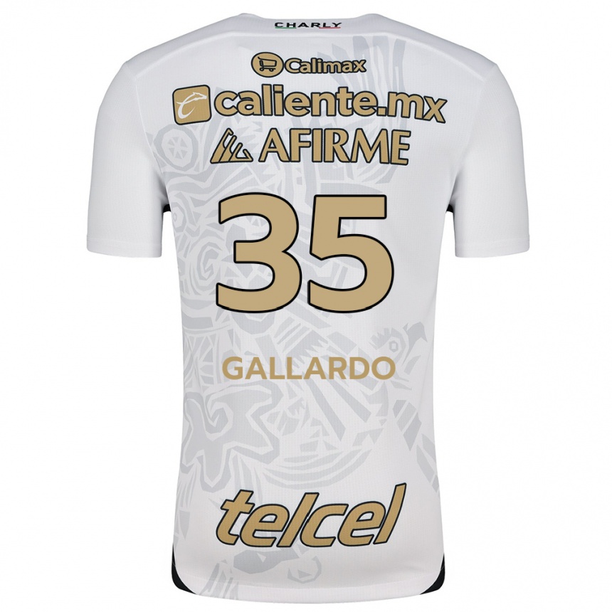 Kinder Fußball Gloriaisabel Gallardo #35 Weiß Schwarz Auswärtstrikot Trikot 2024/25 T-Shirt Luxemburg