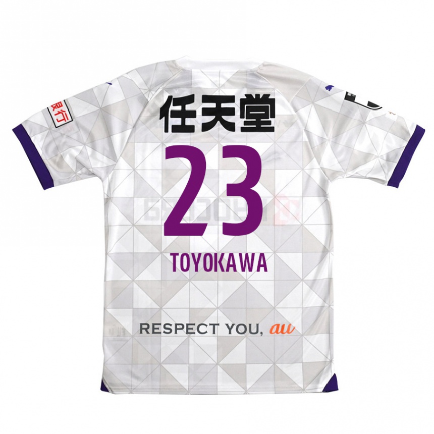 Kinder Fußball Yuta Toyokawa #23 Weiß Lila Auswärtstrikot Trikot 2024/25 T-Shirt Luxemburg