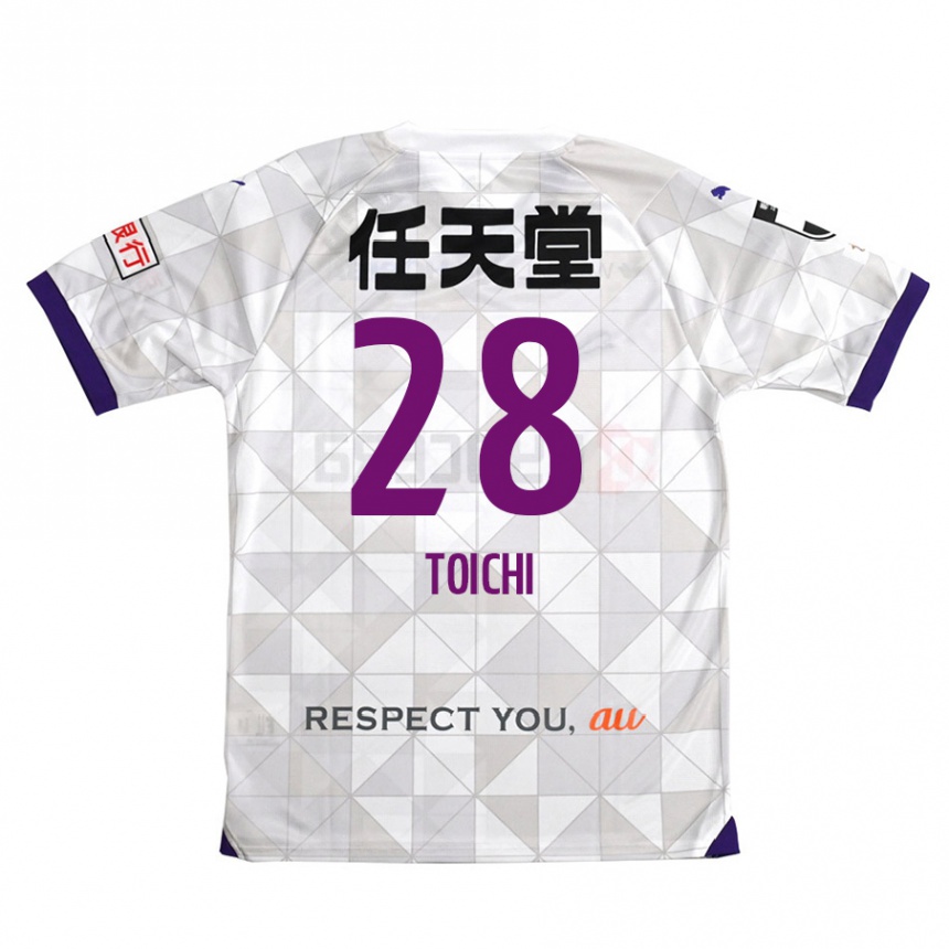 Kinder Fußball Toichi Suzuki #28 Weiß Lila Auswärtstrikot Trikot 2024/25 T-Shirt Luxemburg