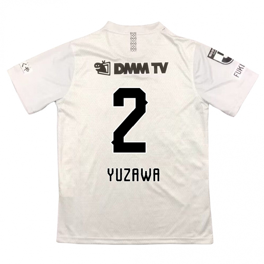 Kinder Fußball Masato Yuzawa #2 Grauschwarz Auswärtstrikot Trikot 2024/25 T-Shirt Luxemburg