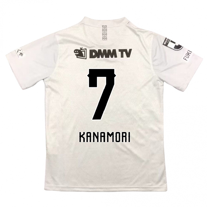 Kinder Fußball Takeshi Kanamori #7 Grauschwarz Auswärtstrikot Trikot 2024/25 T-Shirt Luxemburg