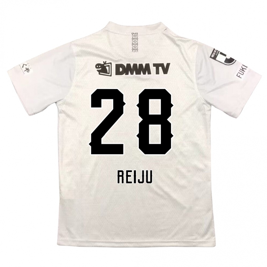 Kinder Fußball Reiju Tsuruno #28 Grauschwarz Auswärtstrikot Trikot 2024/25 T-Shirt Luxemburg