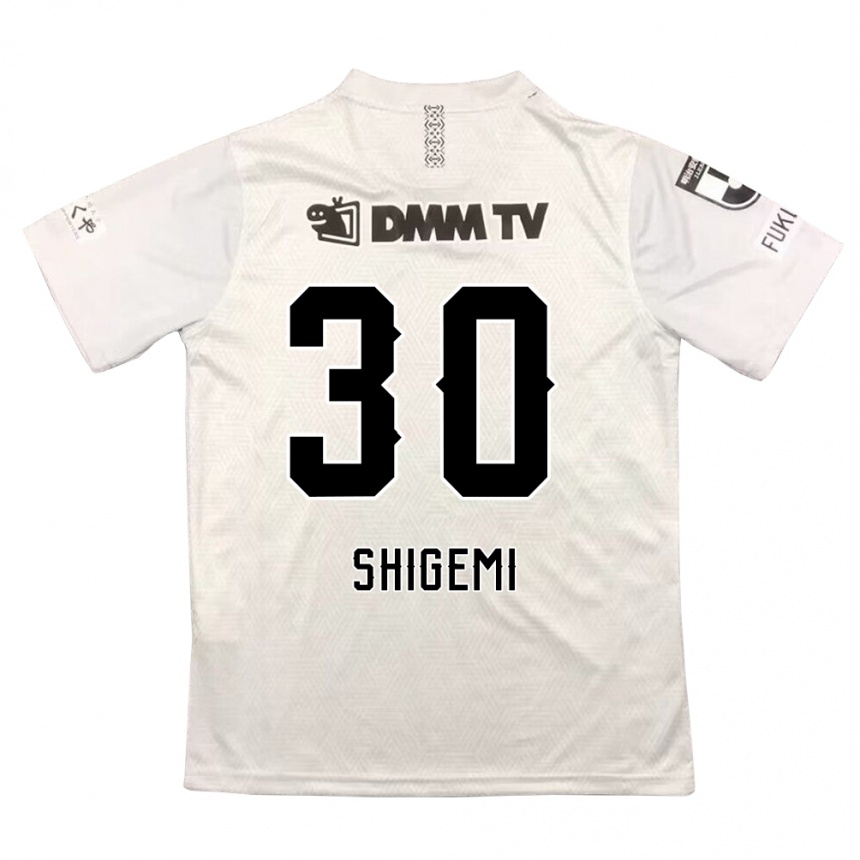 Kinder Fußball Masato Shigemi #30 Grauschwarz Auswärtstrikot Trikot 2024/25 T-Shirt Luxemburg