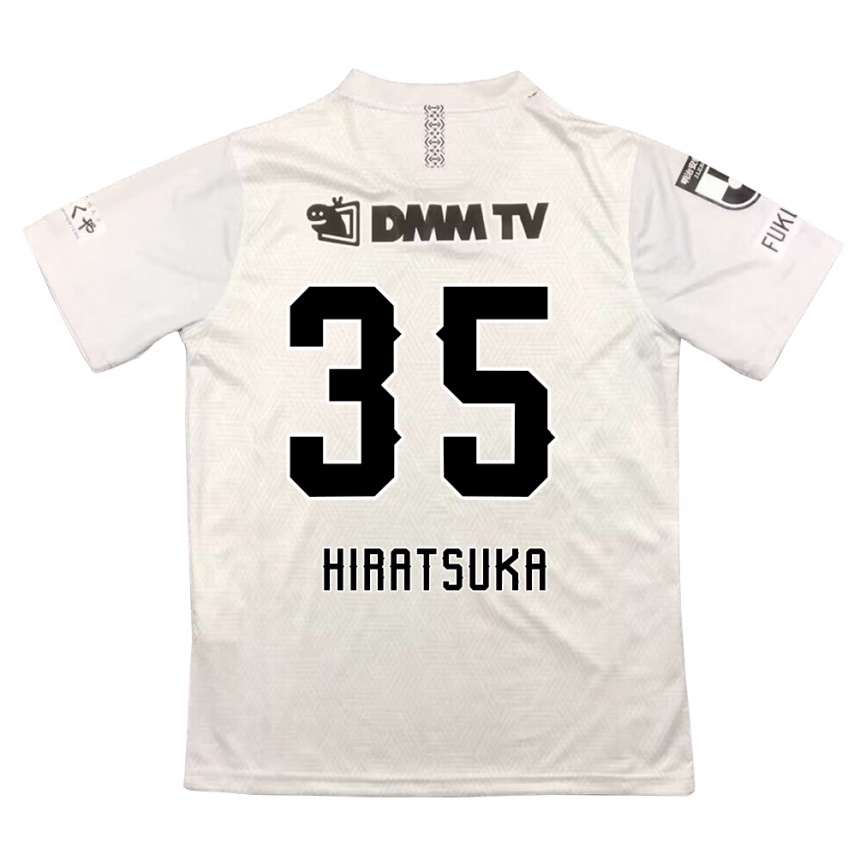 Kinder Fußball Yuto Hiratsuka #35 Grauschwarz Auswärtstrikot Trikot 2024/25 T-Shirt Luxemburg