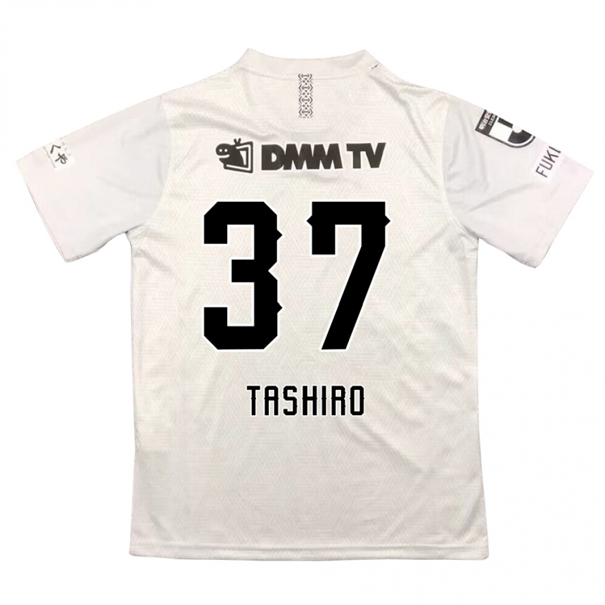 Kinder Fußball Masaya Tashiro #37 Grauschwarz Auswärtstrikot Trikot 2024/25 T-Shirt Luxemburg