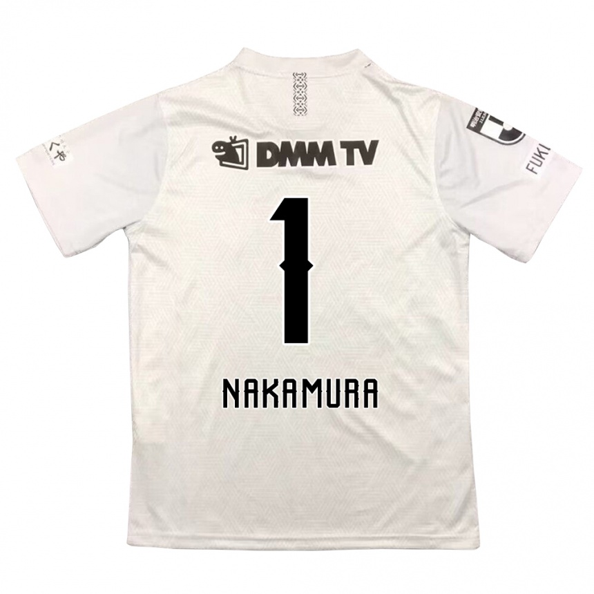 Kinder Fußball Seigo Nakamura #1 Grauschwarz Auswärtstrikot Trikot 2024/25 T-Shirt Luxemburg