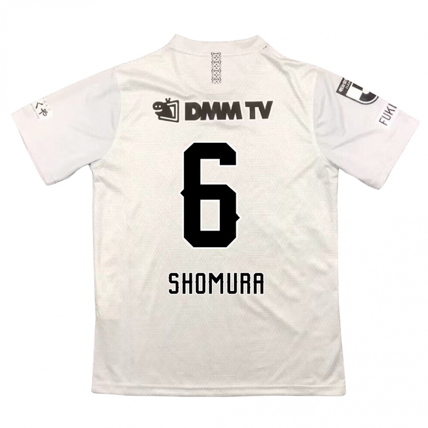 Kinder Fußball Tomoki Shomura #6 Grauschwarz Auswärtstrikot Trikot 2024/25 T-Shirt Luxemburg