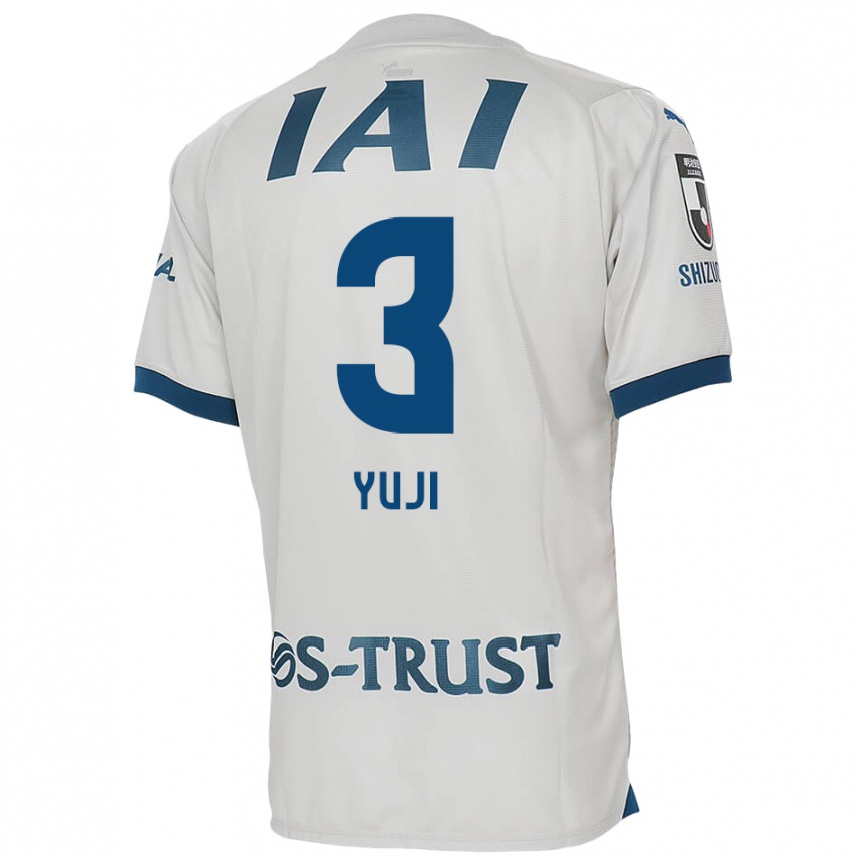 Kinder Fußball Yuji Takahashi #3 Weiß Blau Auswärtstrikot Trikot 2024/25 T-Shirt Luxemburg