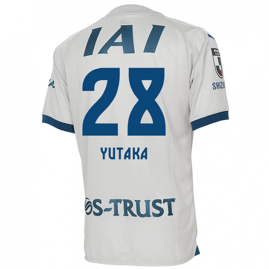 Kinder Fußball Yutaka Yoshida #28 Weiß Blau Auswärtstrikot Trikot 2024/25 T-Shirt Luxemburg