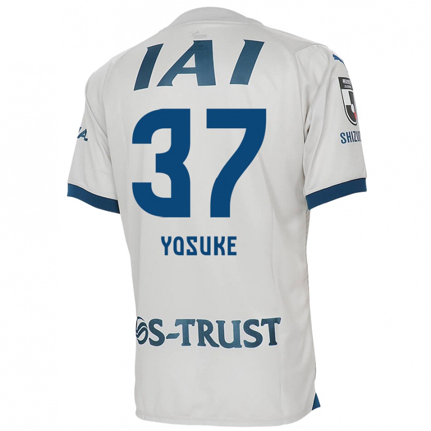 Kinder Fußball Yosuke Morishige #37 Weiß Blau Auswärtstrikot Trikot 2024/25 T-Shirt Luxemburg