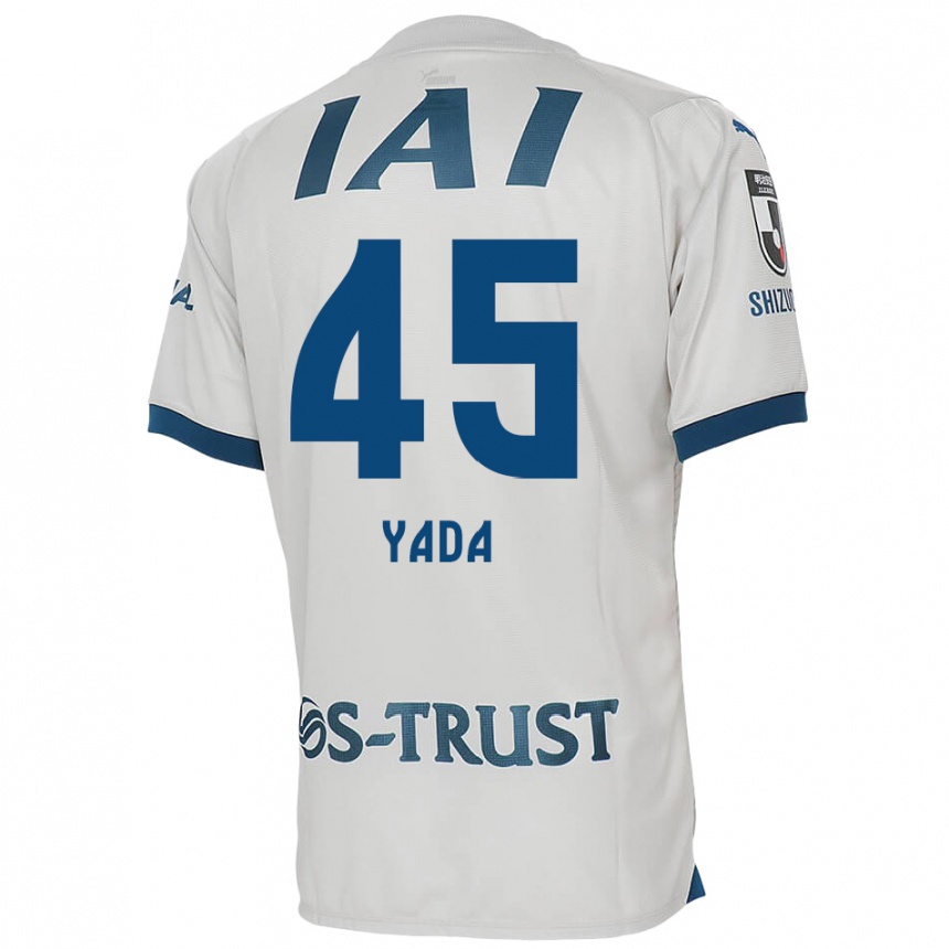 Kinder Fußball Ryunosuke Yada #45 Weiß Blau Auswärtstrikot Trikot 2024/25 T-Shirt Luxemburg