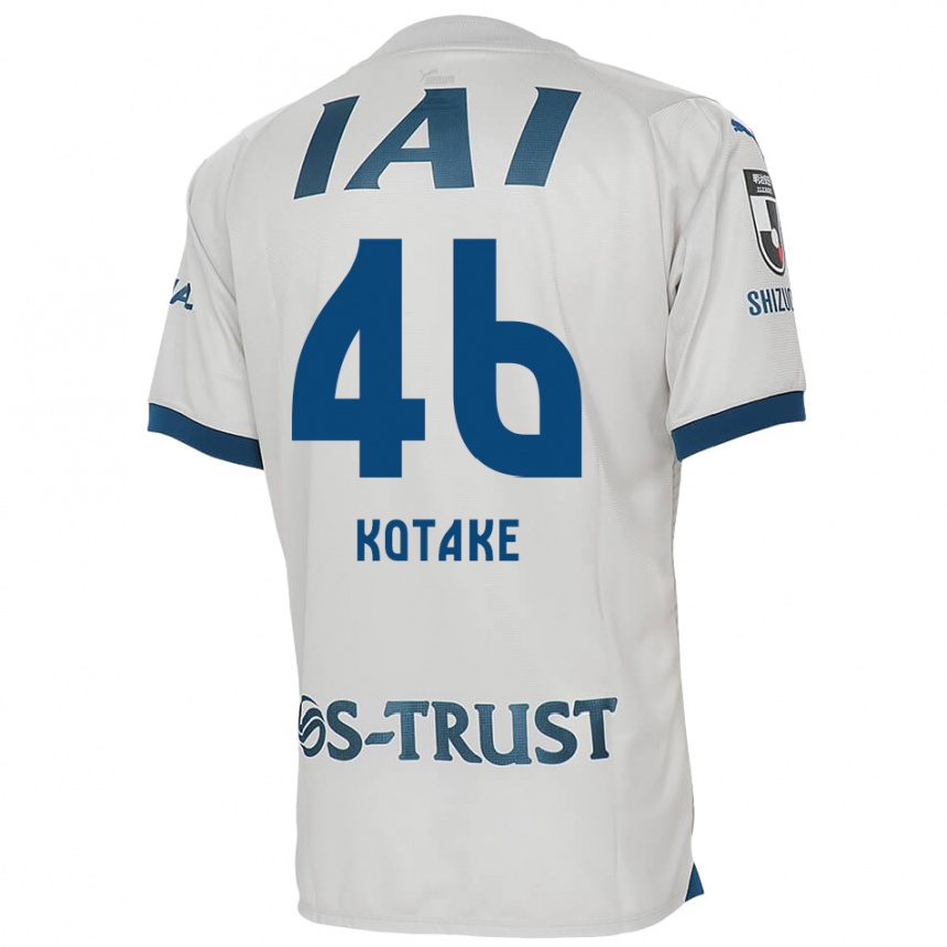 Kinder Fußball Sean Kotake #46 Weiß Blau Auswärtstrikot Trikot 2024/25 T-Shirt Luxemburg