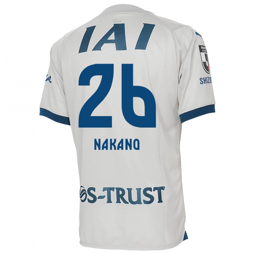 Kinder Fußball Takeru Nakano #26 Weiß Blau Auswärtstrikot Trikot 2024/25 T-Shirt Luxemburg