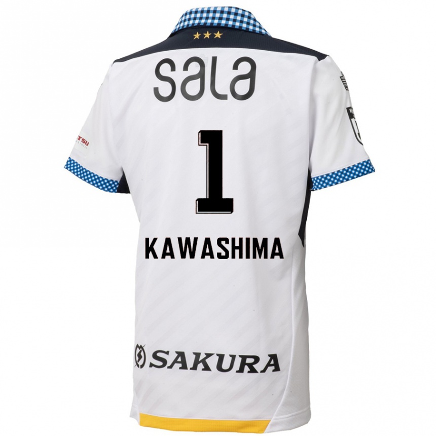 Kinder Fußball Eiji Kawashima #1 Weiß Schwarz Auswärtstrikot Trikot 2024/25 T-Shirt Luxemburg