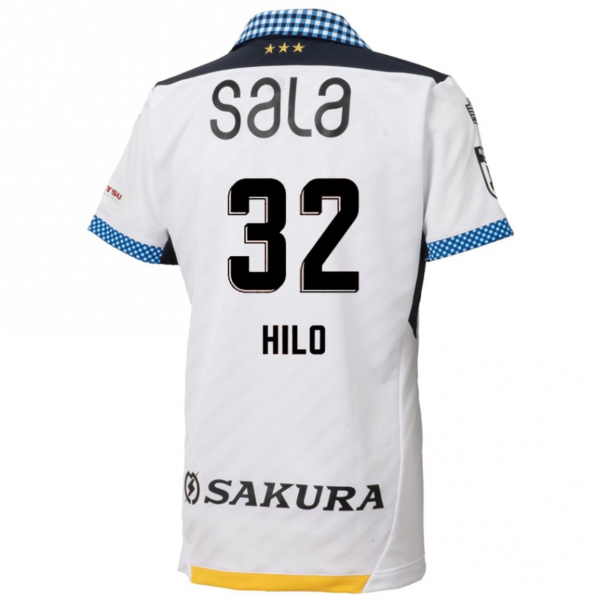 Kinder Fußball Hassan Hilo #32 Weiß Schwarz Auswärtstrikot Trikot 2024/25 T-Shirt Luxemburg