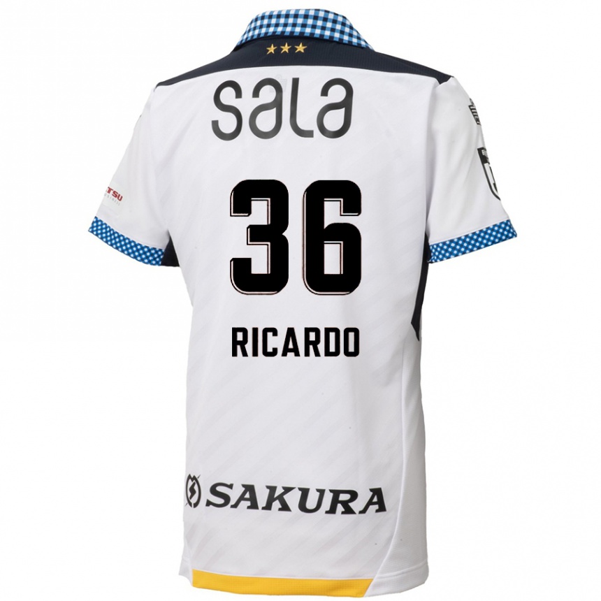 Kinder Fußball Ricardo Graça #36 Weiß Schwarz Auswärtstrikot Trikot 2024/25 T-Shirt Luxemburg