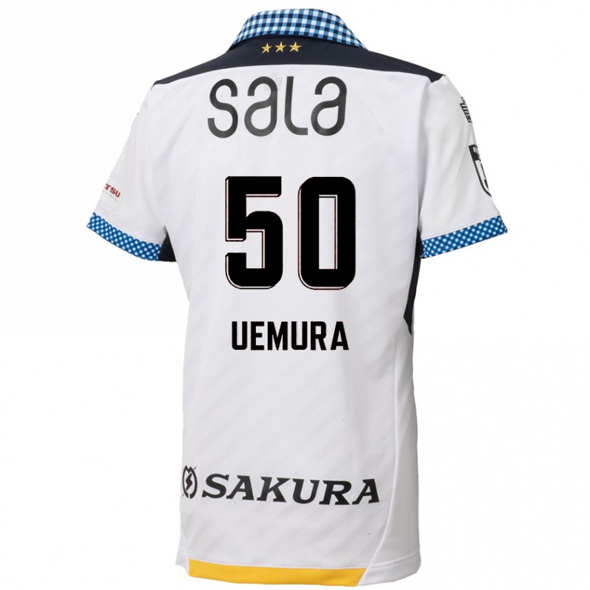 Kinder Fußball Hiroto Uemura #50 Weiß Schwarz Auswärtstrikot Trikot 2024/25 T-Shirt Luxemburg