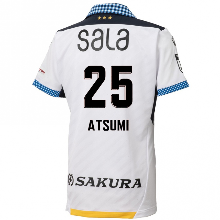 Kinder Fußball Keita Atsumi #25 Weiß Schwarz Auswärtstrikot Trikot 2024/25 T-Shirt Luxemburg