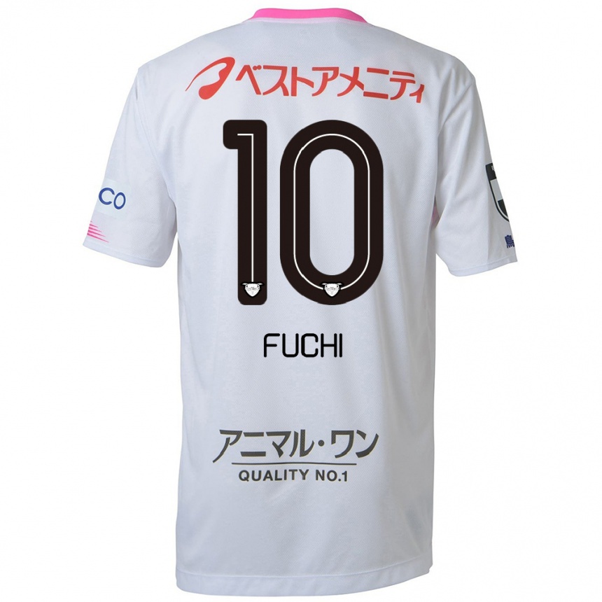 Kinder Fußball Fuchi Honda #10 Weiß Blau Rosa Auswärtstrikot Trikot 2024/25 T-Shirt Luxemburg