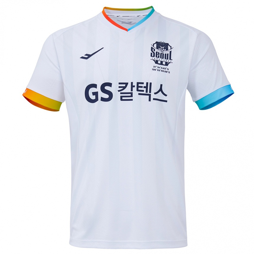 Kinder Fußball Seung-Gyu Han #66 Weiß Blau Auswärtstrikot Trikot 2024/25 T-Shirt Luxemburg