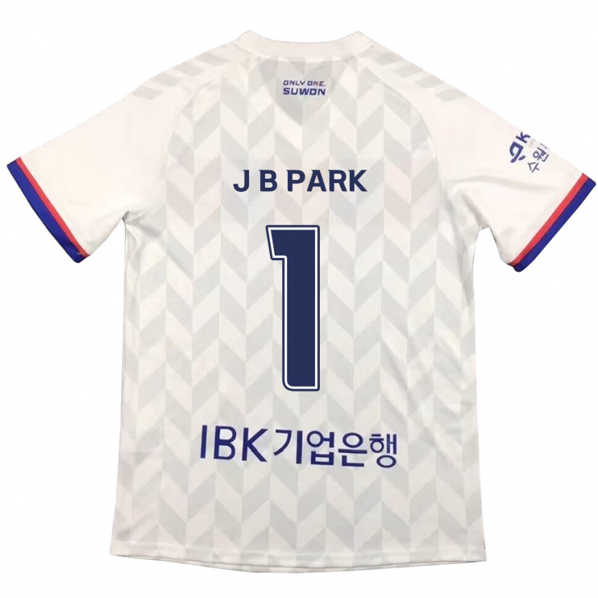 Kinder Fußball Bae-Jong Park #1 Weiß Blau Auswärtstrikot Trikot 2024/25 T-Shirt Luxemburg