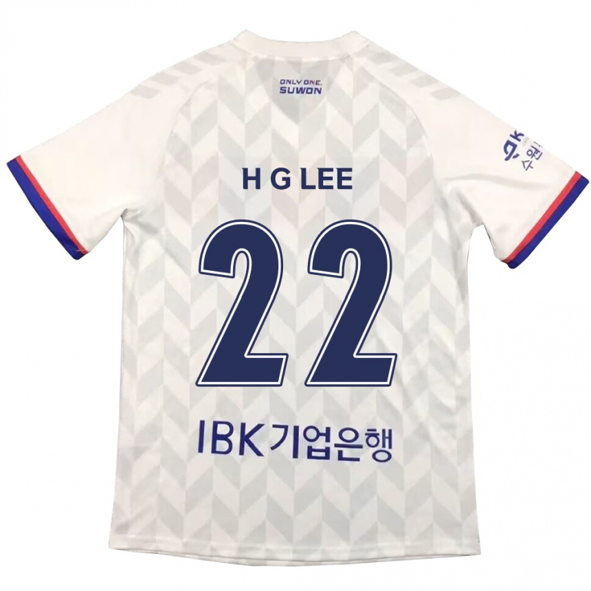 Kinder Fußball Gwang-Hyeok Lee #22 Weiß Blau Auswärtstrikot Trikot 2024/25 T-Shirt Luxemburg