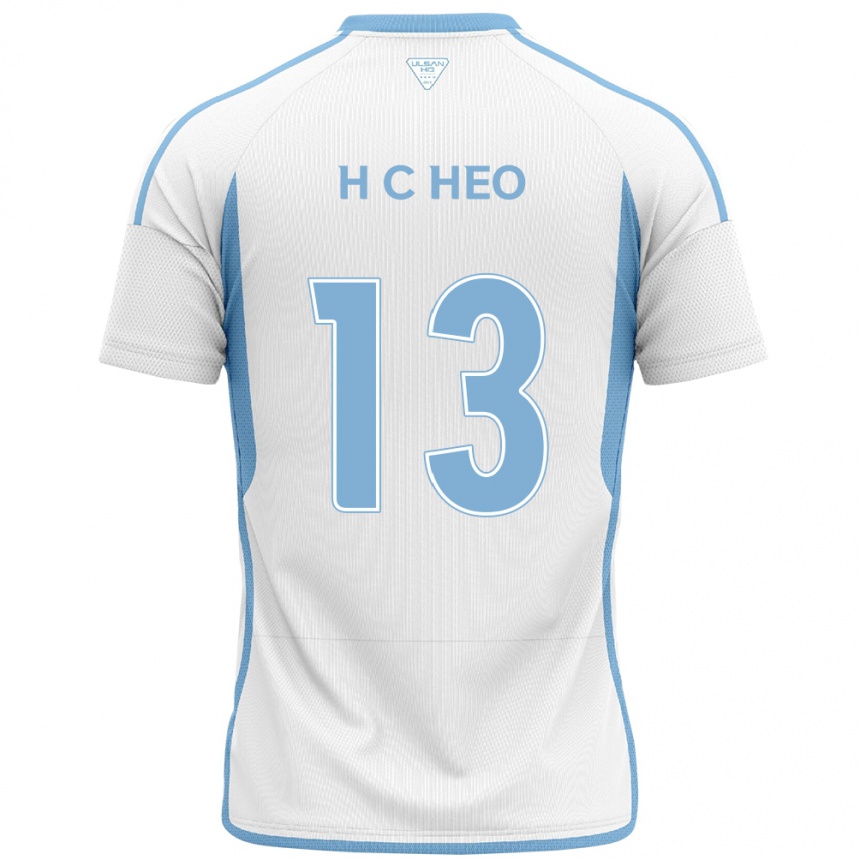 Kinder Fußball Chan-Hoe Heo #13 Weiß Blau Auswärtstrikot Trikot 2024/25 T-Shirt Luxemburg