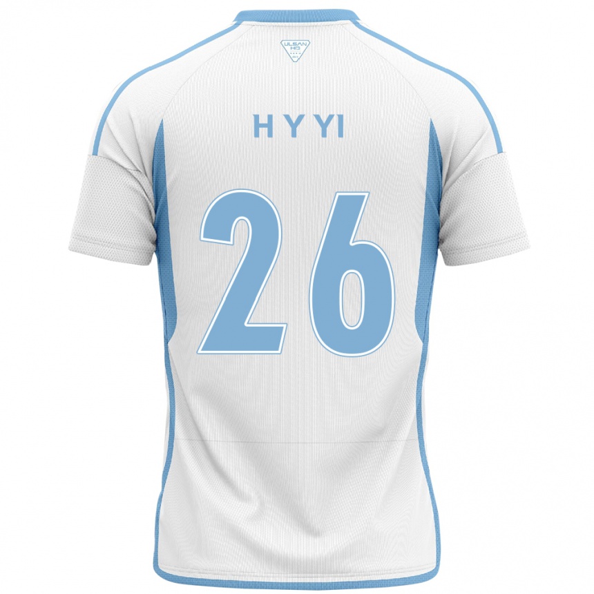 Kinder Fußball Yong-Hyeon Yi #26 Weiß Blau Auswärtstrikot Trikot 2024/25 T-Shirt Luxemburg