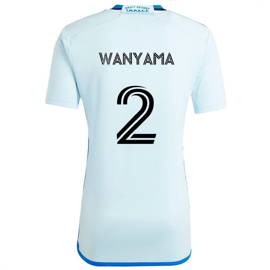 Kinder Fußball Victor Wanyama #2 Eisblau Auswärtstrikot Trikot 2024/25 T-Shirt Luxemburg