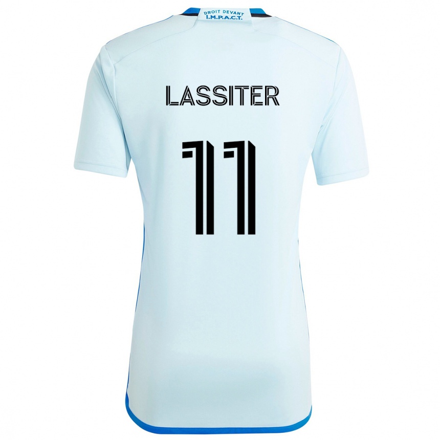 Kinder Fußball Ariel Lassiter #11 Eisblau Auswärtstrikot Trikot 2024/25 T-Shirt Luxemburg