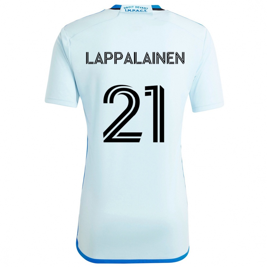 Kinder Fußball Lassi Lappalainen #21 Eisblau Auswärtstrikot Trikot 2024/25 T-Shirt Luxemburg