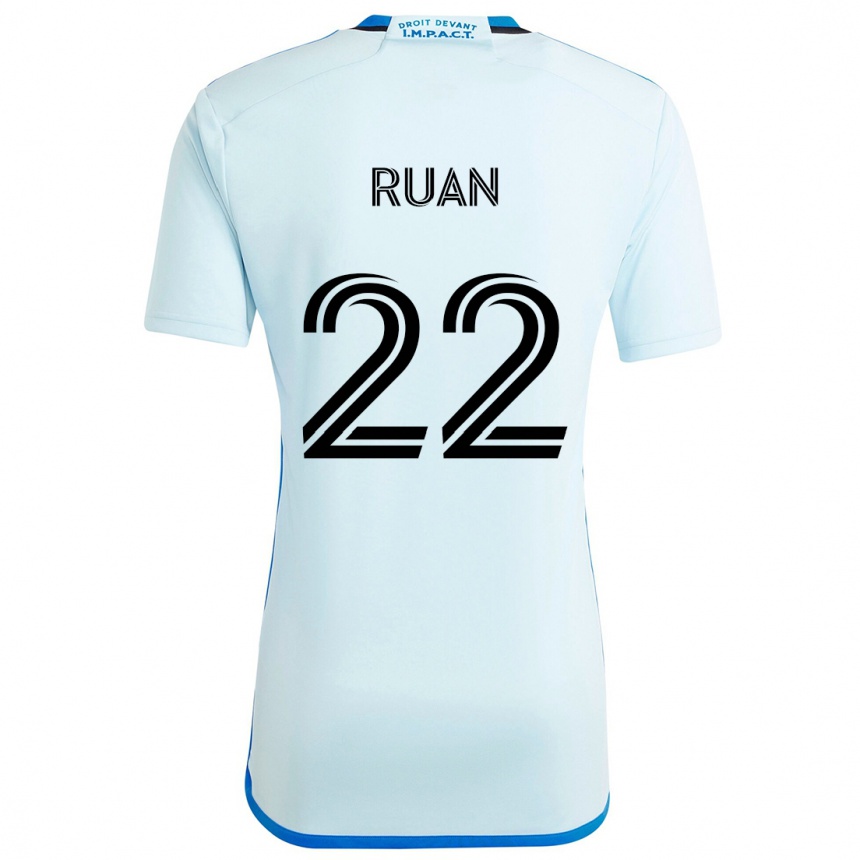 Kinder Fußball Ruan #22 Eisblau Auswärtstrikot Trikot 2024/25 T-Shirt Luxemburg