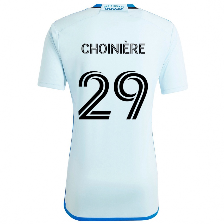 Kinder Fußball Mathieu Choinière #29 Eisblau Auswärtstrikot Trikot 2024/25 T-Shirt Luxemburg