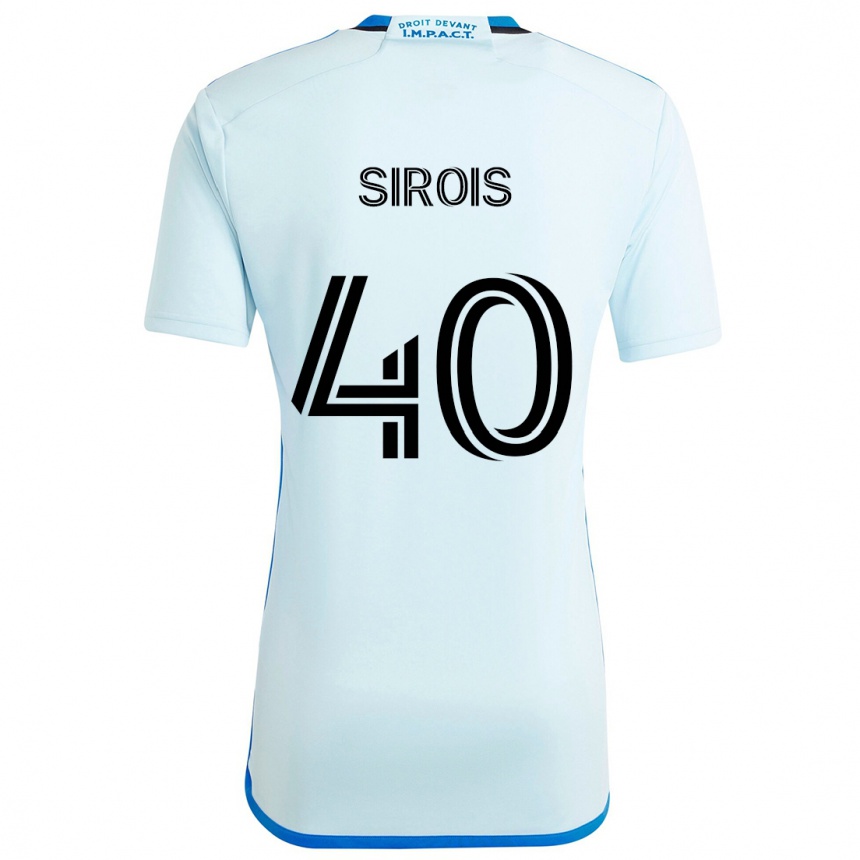 Kinder Fußball Jonathan Sirois #40 Eisblau Auswärtstrikot Trikot 2024/25 T-Shirt Luxemburg