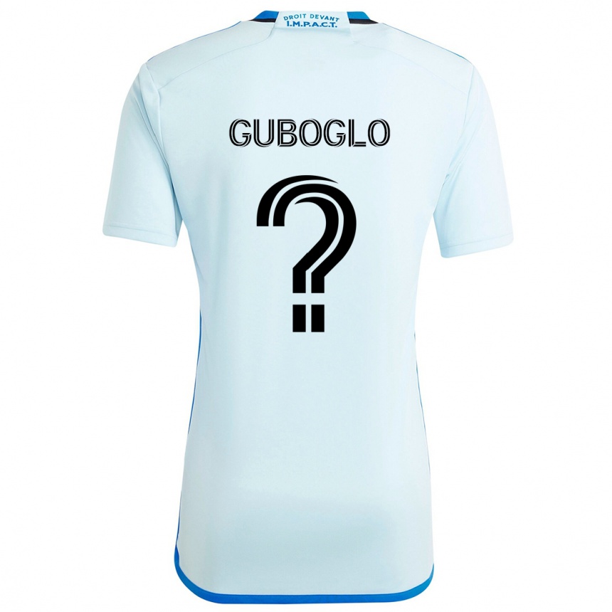 Kinder Fußball Yuri Guboglo #0 Eisblau Auswärtstrikot Trikot 2024/25 T-Shirt Luxemburg