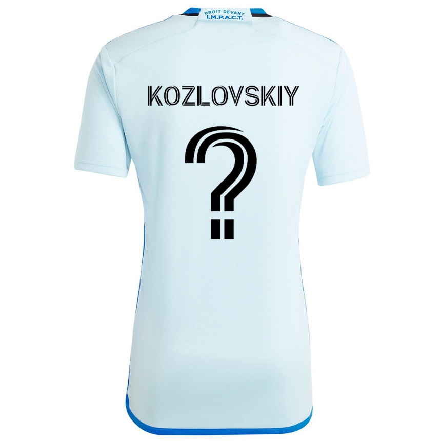 Kinder Fußball Sergei Kozlovskiy #0 Eisblau Auswärtstrikot Trikot 2024/25 T-Shirt Luxemburg